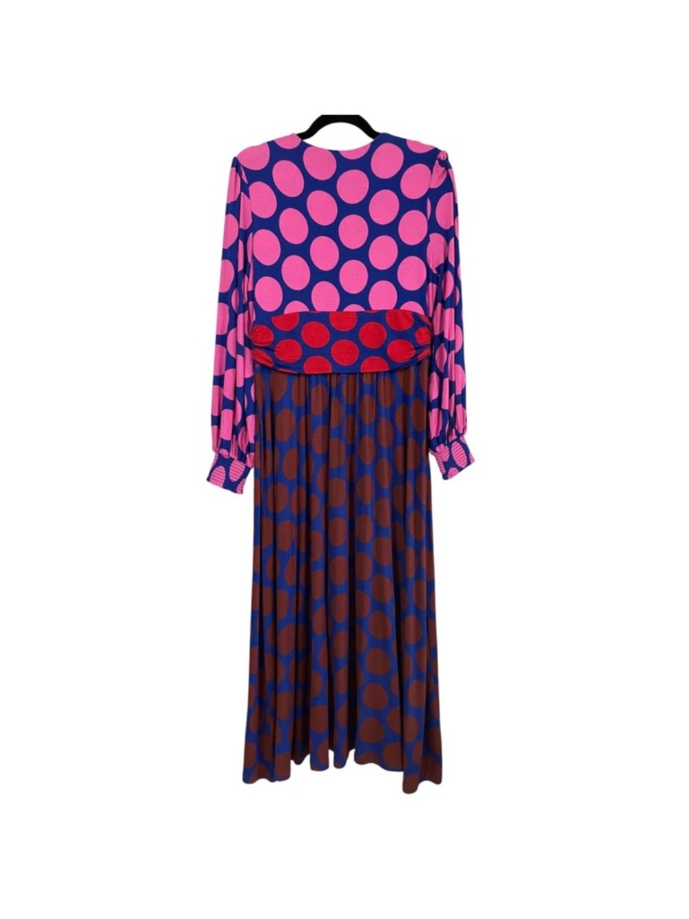 Boden Pink and Purple Polka Dot Maxi Dress - Picture 6 of 9